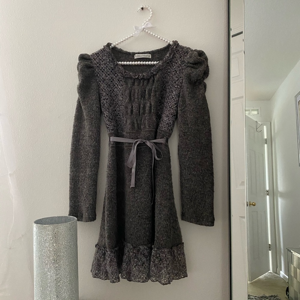 Gray Tunic sweater.
